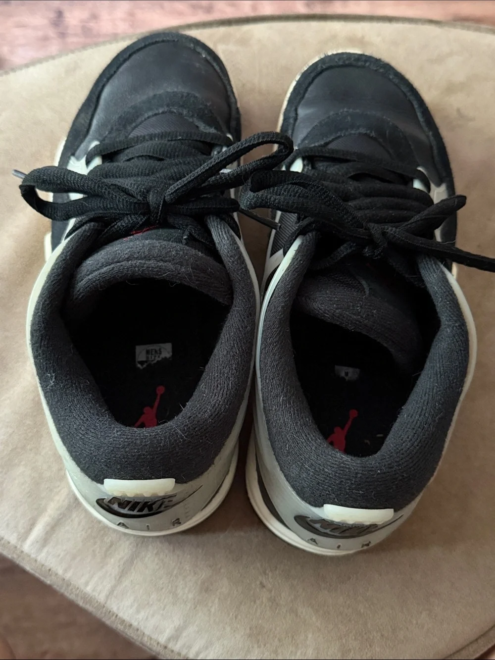 Men's Black and Cream Casual Sneakers Nike air